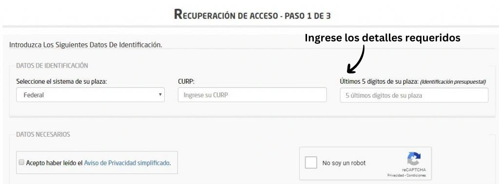 Cómo recuperar la cuenta del portal SEV