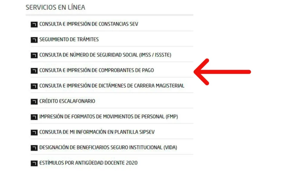 Selección del título del documento en el Portal SEV para guardarlo o imprimirlo