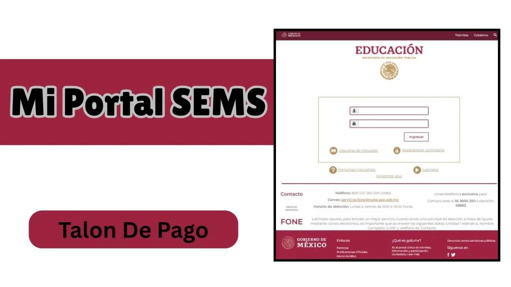 Portal MI SEMS Plataforma educativa digital para estudiantes y profesores